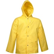 TINGLEY RUBBER Tingley® J56107 DuraScrim„¢ Storm Fly Front Hooded Jacket, Yellow, 5XL J56107.5X